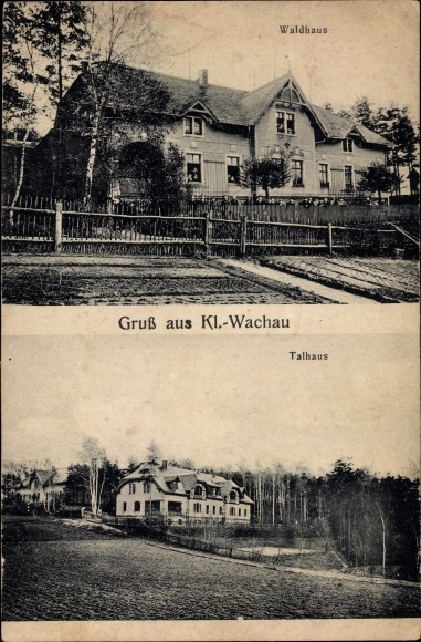 Postcard Klein Wachau in Saxony, Waldhaus, Talhaus