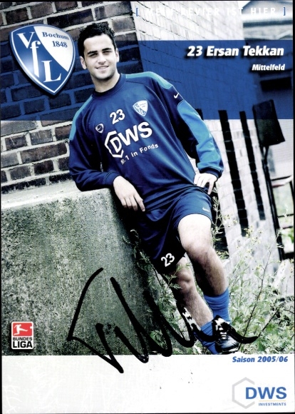 Autogrammkarte Fußballer Ersan Tekkan, VfL Bochum, Autogramm
