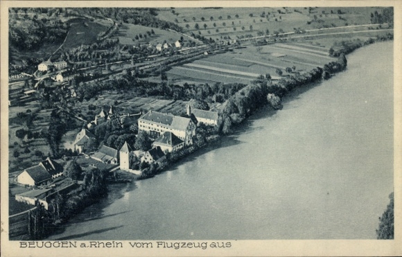 Ak Beuggen Rheinfelden in Baden, Fliegeraufnahme