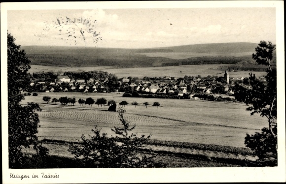 Postcard Usingen in Taunus Hesse, total view