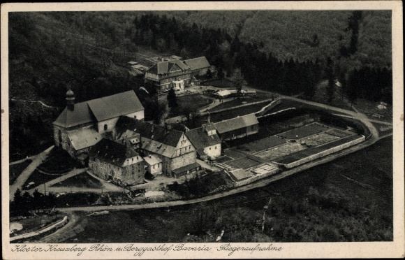KP Bischofsheim Rhön, Berggasthof Bawaria na Kreuzbergu, zdjęcie lotnicze