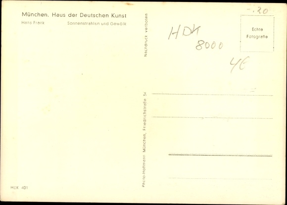Artist PC Frank, Hans, rays of sunshine and clouds, HDK 401