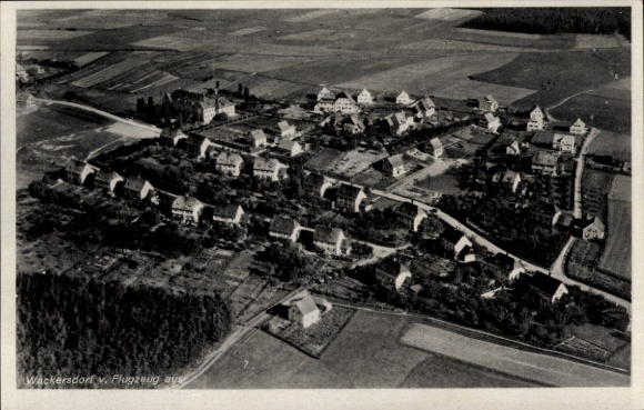 Postcard Wackersdorf in the Upper Palatinate, aerial photograph