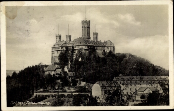 Postcard Balduinstein an der Lahn, Schaumburg Castle