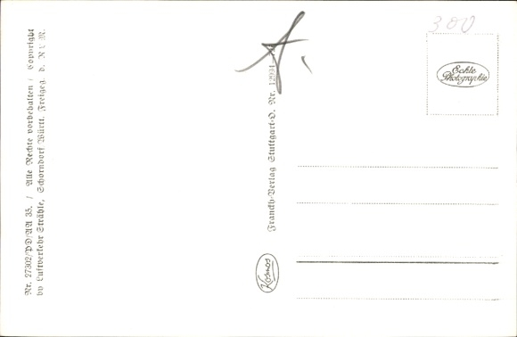 Postcard Herrsching am Ammersee, aerial photograph, Reich Finance School