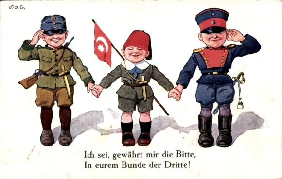 Artist Postcard Engelhard, POE In your alliance the third, German Reich, Türkiye, Austria