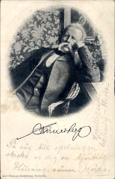 Postcard Gunnar Wennerberg, Swedish poet, composer, civil servant and politician, portrait