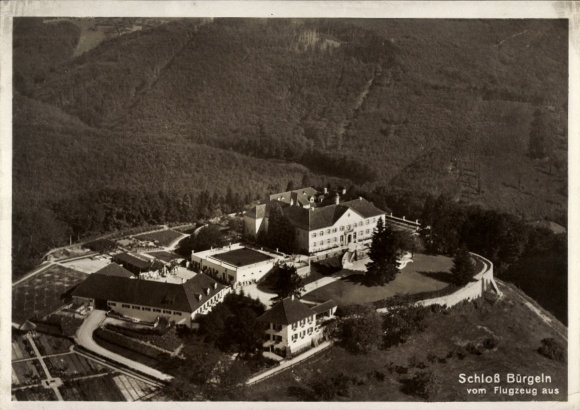 Postcard Obereggenen Schliengen in the Black Forest, Bürgeln Castle, aerial photograph