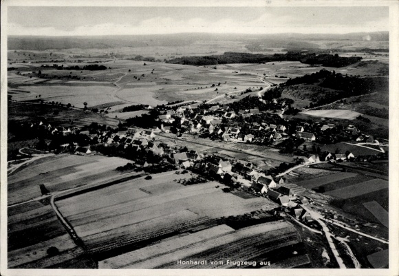 Postcard Honhardt Frankenhardt in Württemberg, aerial photograph