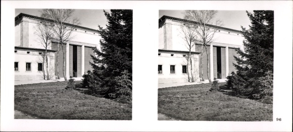 Stereo Raumbild Foto "Deutsche Plastik unserer Zeit", Nr. 96 Staatsatelier Baldham, Werkstatt Thorak