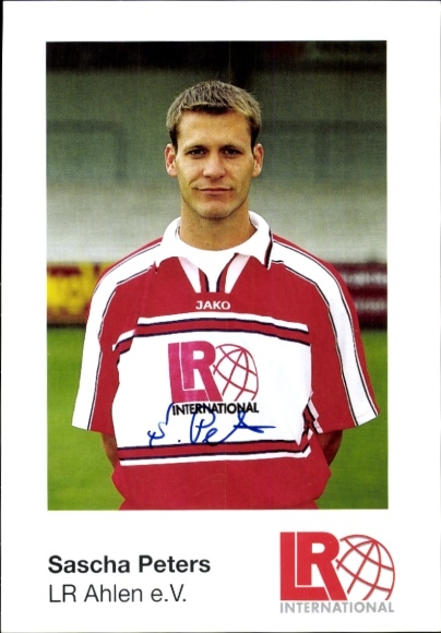 Autogrammkarte Fußballer Sascha Peters, Rot Weiss Ahlen, Autogramm