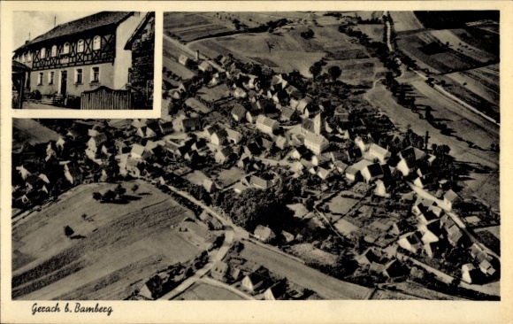 Ak Gerach in Oberfranken, Luftbild