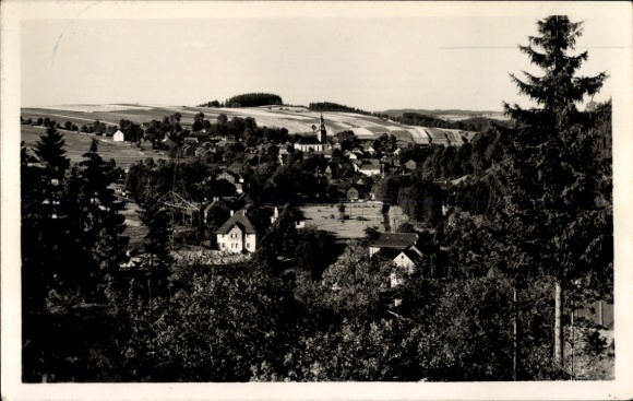 Postcard Wurzbach in Thuringia, Panorama