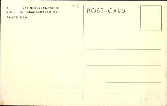 Postcard steamer SS Oranje Nassau, Royal Netherlands Steamship Co.