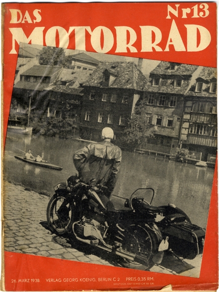 Zeitschrift "Das Motorrad" Heft 13 26. März 1938, Motorrad mit Seitenwagen