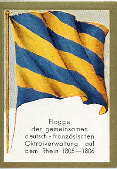 Historical flags collection picture 170, German-French flag. Octroi administration on the Rhine 1805/06
