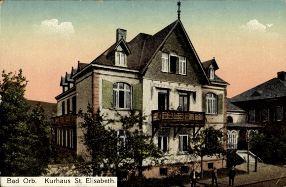 Postcard Bad Orb in Hesse, Kurhaus St. Elisabeth