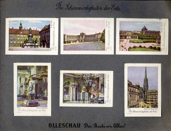 The sights of the earth series: Austria collecting picture album Olleschau sleeve factory, Vienna 193