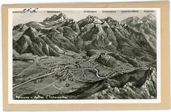 5 glass negatives Aschau am Inn Upper Bavaria, Kempenwand, total view, different views
