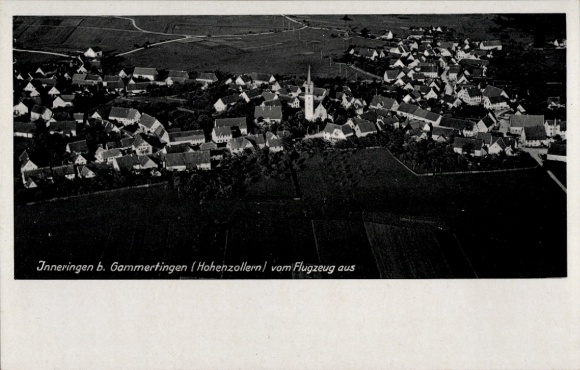 Postcard Inneringen Hettingen Swabian Alb, Hohenzollern, aerial photograph