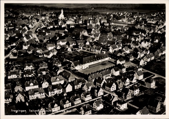 Postcard Trossingen auf der Baar, aerial photograph