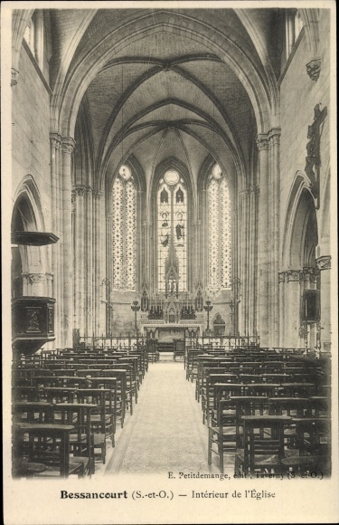 Ak Bessancourt Val d’Oise, Intérieur de l´ Église