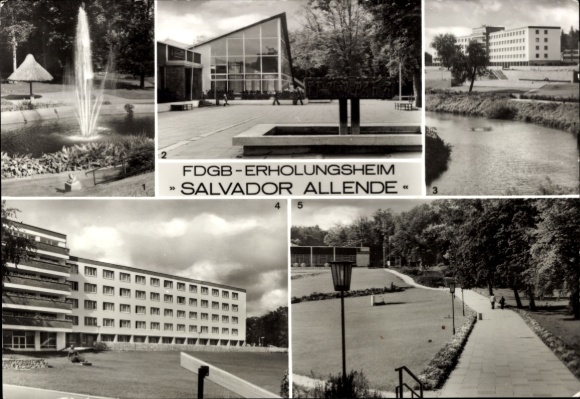 Ak Templin in der Uckermark, FDGB-Erholungsheim Salvador Allende, Bürgerpark, Restaurant