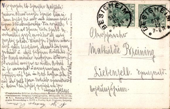 Artist Postcard Prentzel, Hans, In Swabia, Houses, Chickens