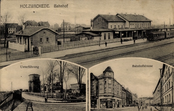 Postcard Holzwickede in the Ruhr area, train station, underpass, Bahnhofstraße