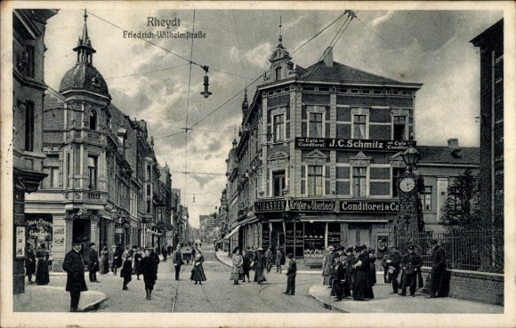 Postcard Rheydt Mönchengladbach on the Lower Rhine, Friedrich-Wilhelm Street, Confectionery