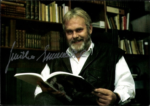 Postcard singer and presenter Gunther Emmerlich, portrait, autograph