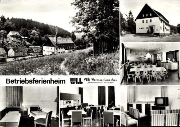 Ak Morgenröthe Rautenkranz Muldenhammer in het Vogtland, bedrijfsvakantiehuis, buiten en binnen