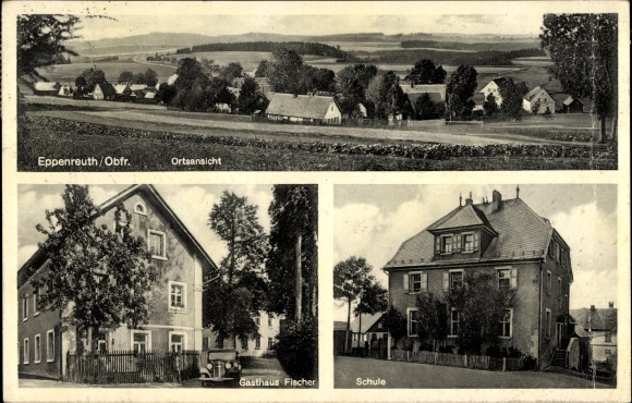 KP Eppenreuth Grafengehaig w dzielnicy Kulmbach, Zajazd Fischer, szkoła, panorama miejsca