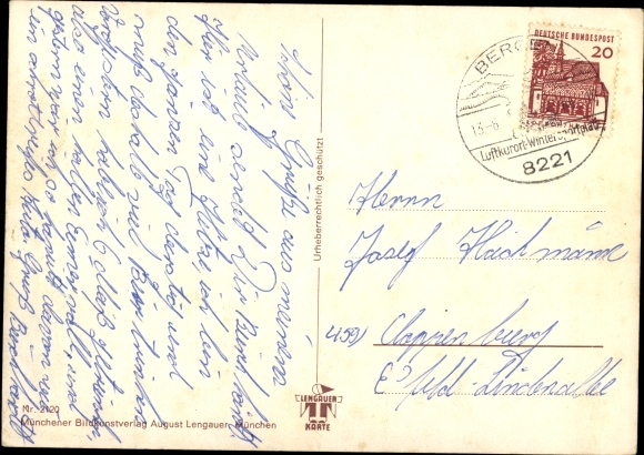 Artist Postcard So is herganga, and so I&#39;m hoamganga, man after a fight in the tavern, Lengauer 2120