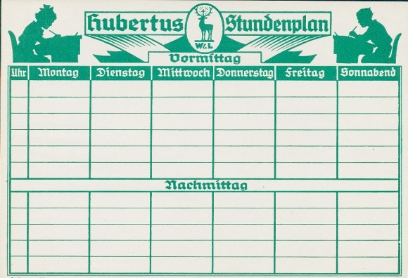 Stundenplan, Hubertus, W&L