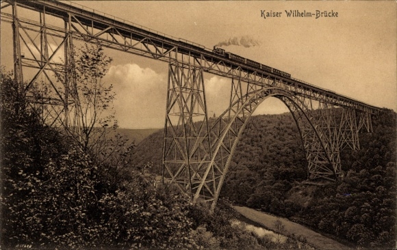 Postcard Solingen in the Bergisches Land, Müngsten Bridge, Kaiser Wilhelm Bridge