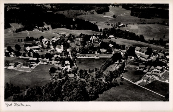 Postcard Bad Heilbrunn in Upper Bavaria, aerial photograph