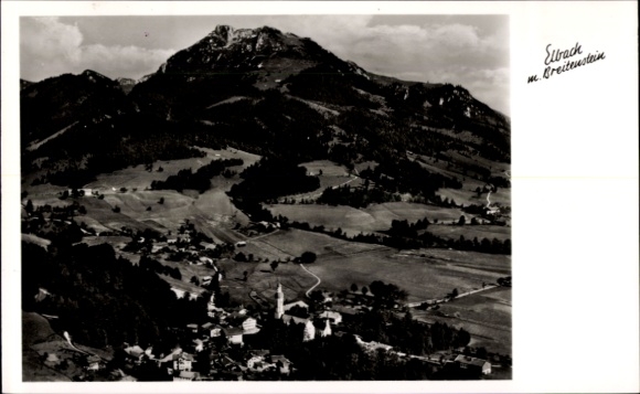 Postcard Elbach Fischbachau in Upper Bavaria, aerial photograph, Breitenstein