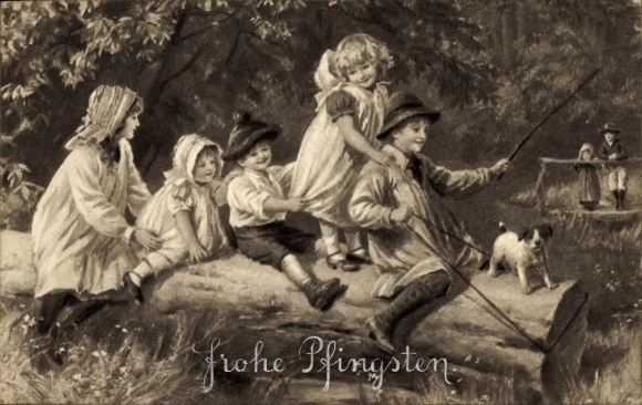 PC Happy Pentecost, children playing, Novitas 318/2