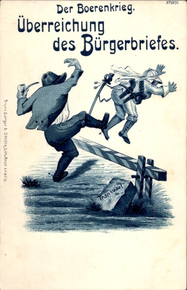 Chromo-Litho The Boer War, Boer War, Presentation of the Citizenship Certificate, English, Transvaal