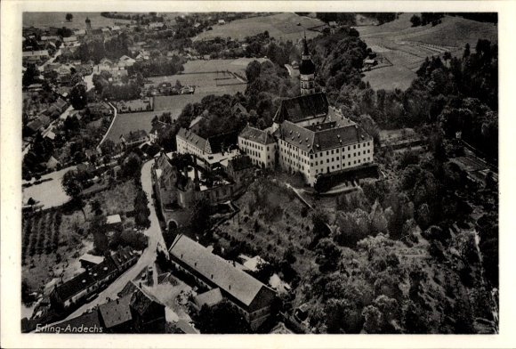 Ak Erling Andechs in Oberbayern, Fliegeraufnahme