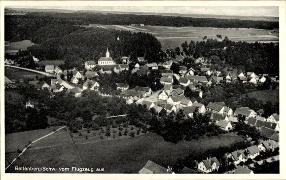 Ak Bellenberg in Schwaben, Fliegeraufnahme