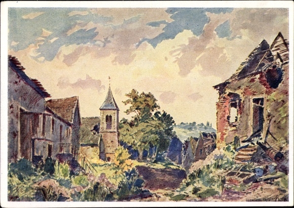 Artist PC Graf, Karl, Brenschelbach Blieskastel, deserted place, KdF IV 6