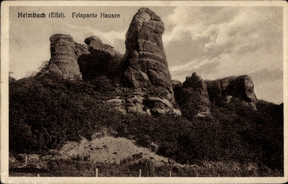 Ak Hausen Heimbach in der Eifel, Partie an Felsen
