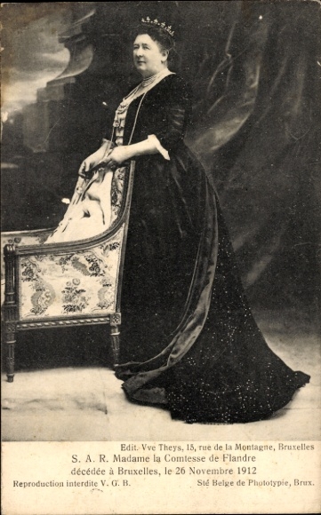 Postcard Maria Luise von Hohenzollern Sigmaringen, Countess of Flanders, portrait