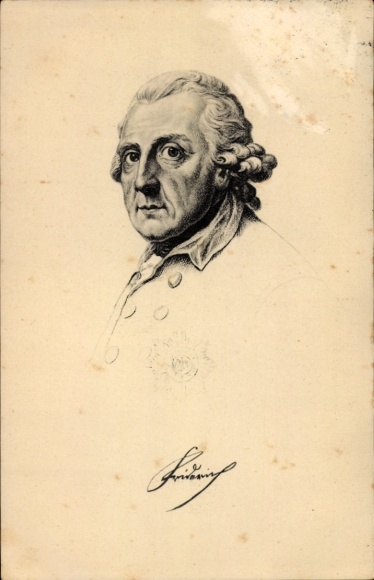 Ak Friedrich der Große, Porträt