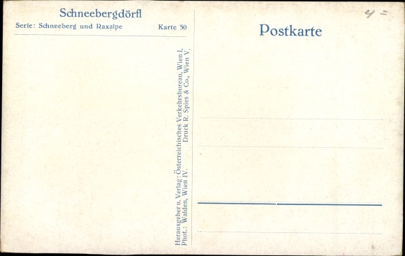 PC Schneebergdörfl Lower Austria, village section