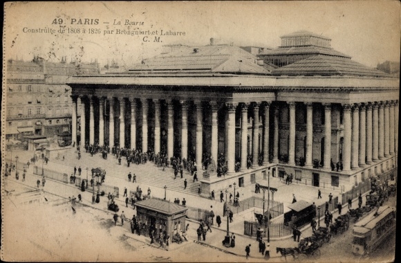 Ansichtkaart Parijs II, La Bourse