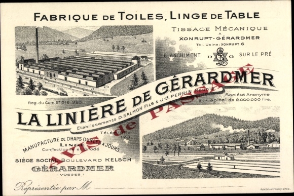 PC Gérardmer Lorraine Vosges, fabric factory, table linen, La Liniere de Gerardmer
