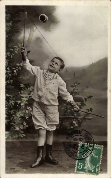 Ak Junge beim Spielen, Diabolo